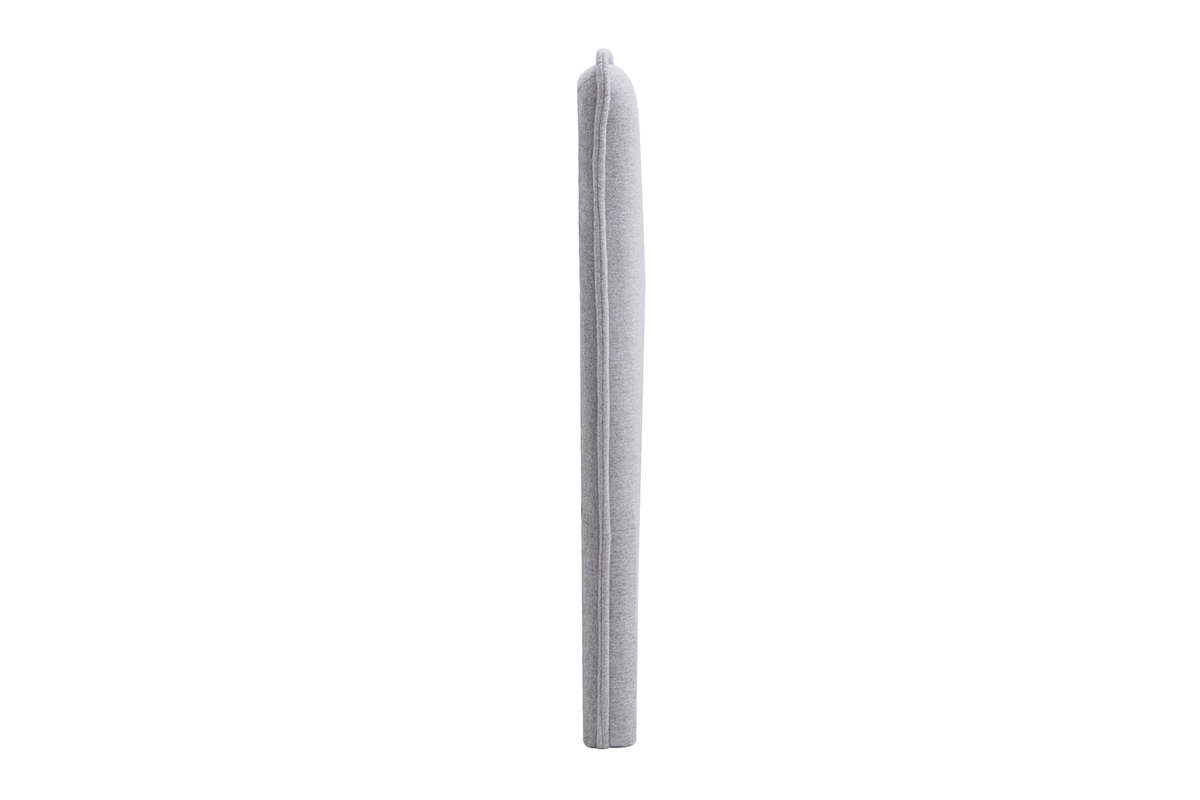 Tte de lit en tissu gris clair L175 cm MARCIA
