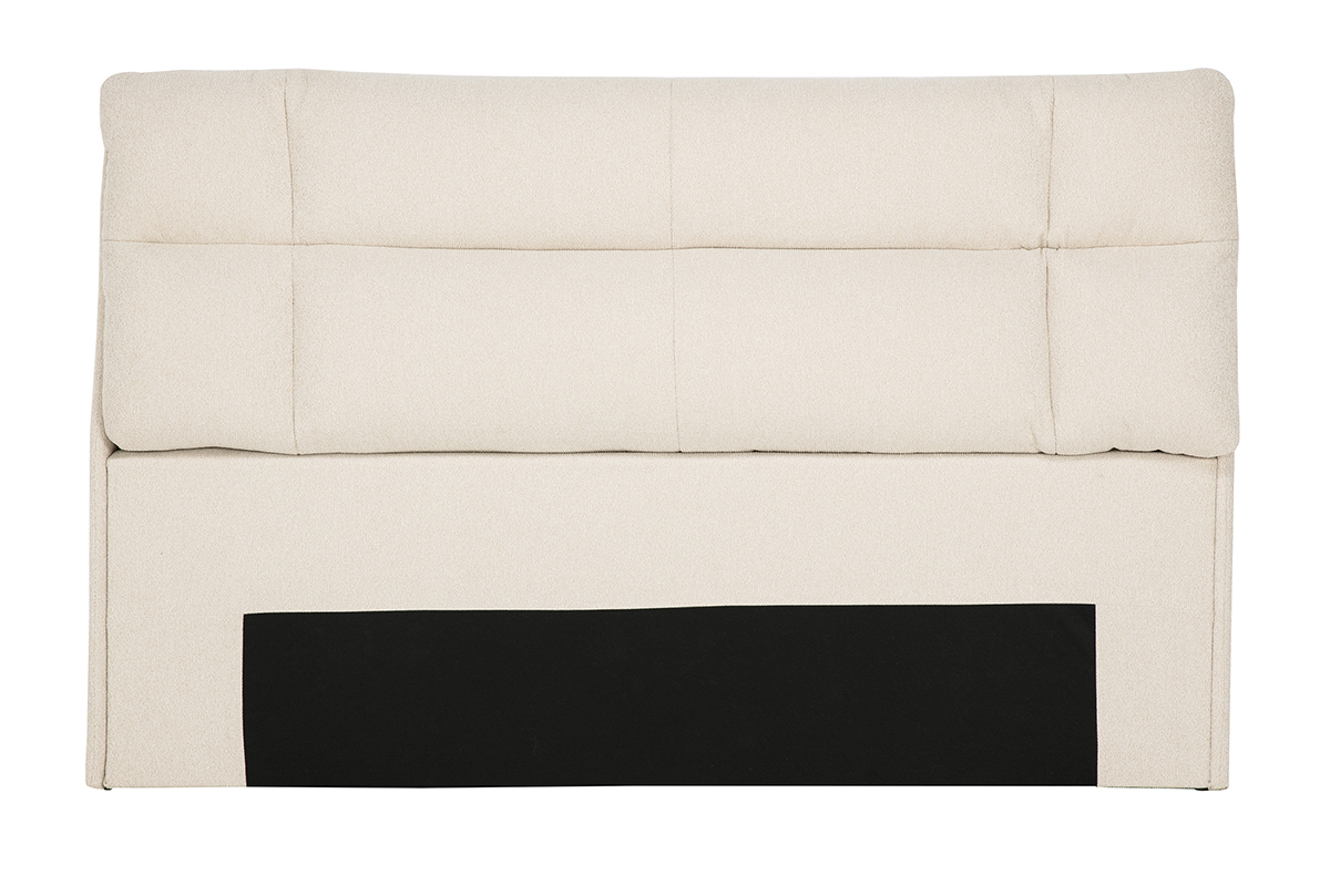 Tte de lit en tissu textur beige L160 cm HONO