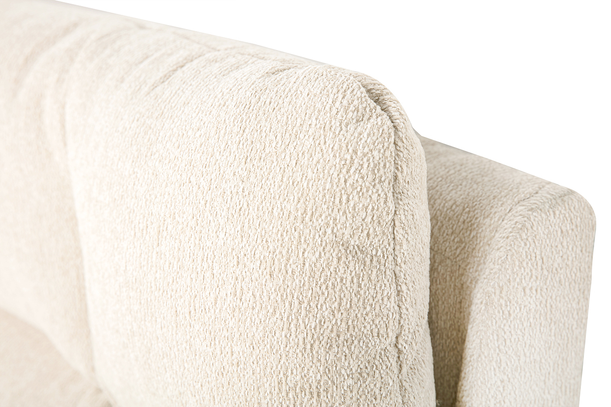 Tte de lit en tissu textur beige L160 cm HONO