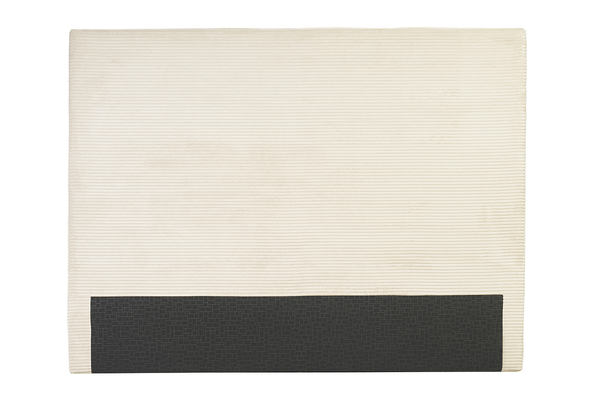 Tte de lit en tissu velours ctel beige L160 cm YOLANDA