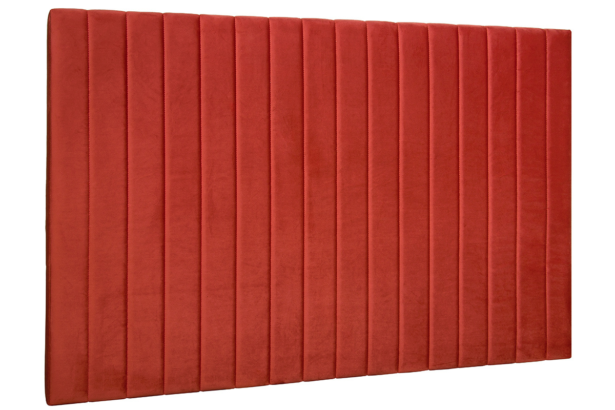 Tte de lit en tissu velours terracotta L170 cm NEHA