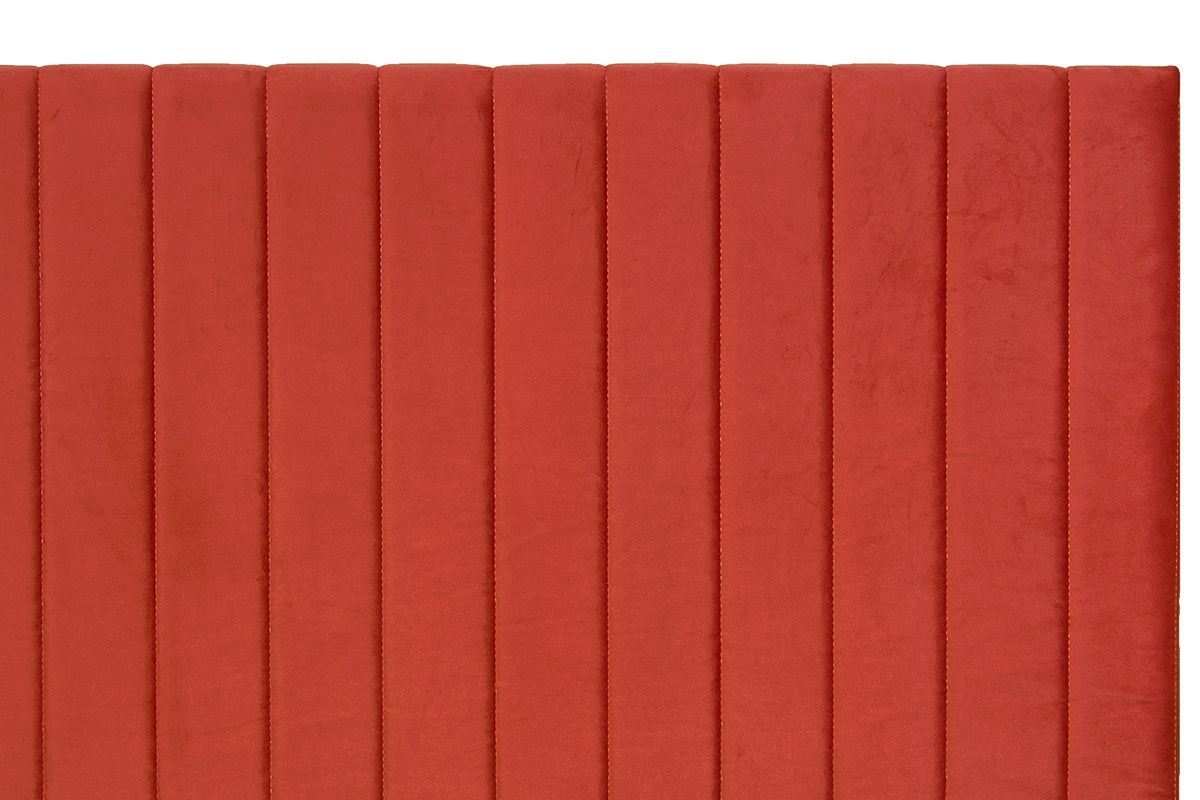 Tte de lit en tissu velours terracotta L170 cm NEHA
