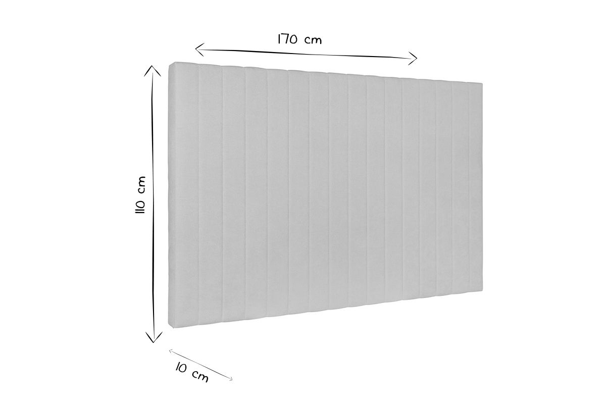 Tte de lit en tissu velours terracotta L170 cm NEHA