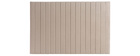T&ecirc;te de lit en velours beige gris&eacute; L170 cm NEHA