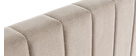 T&ecirc;te de lit en velours beige gris&eacute; L170 cm NEHA