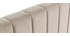 T&ecirc;te de lit en velours beige gris&eacute; L170 cm NEHA