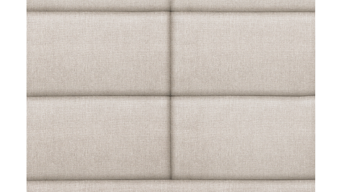 Tête de lit moderne en tissu beige naturel L160 cm ANATOLE