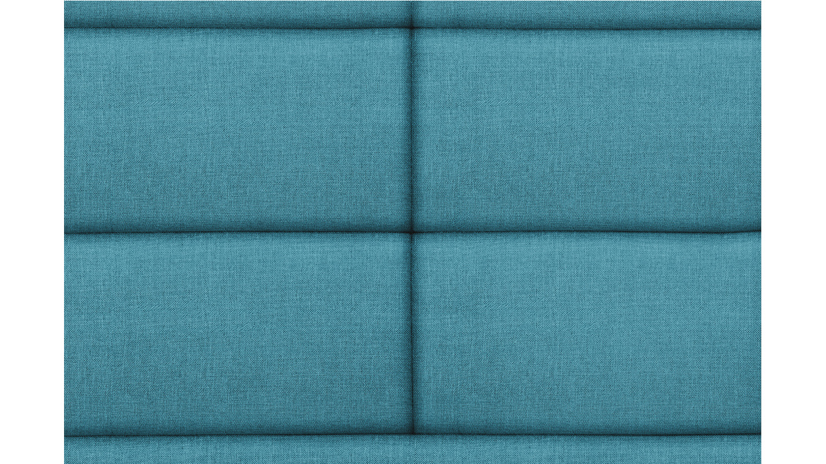 Tte de lit moderne en tissu bleu canard 140 cm ANATOLE