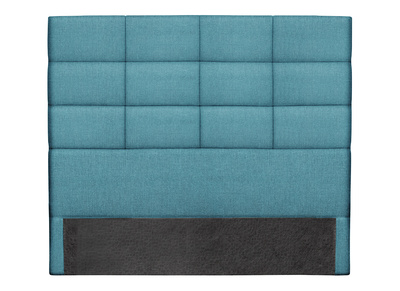 Tête de lit moderne en tissu bleu canard 140 cm ANATOLE