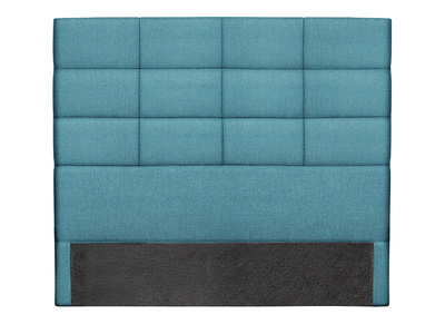 Tête de lit moderne en tissu bleu canard 160 cm ANATOLE - Tête de lit moderne en tissu bleu canard 160 cm ANATOLE