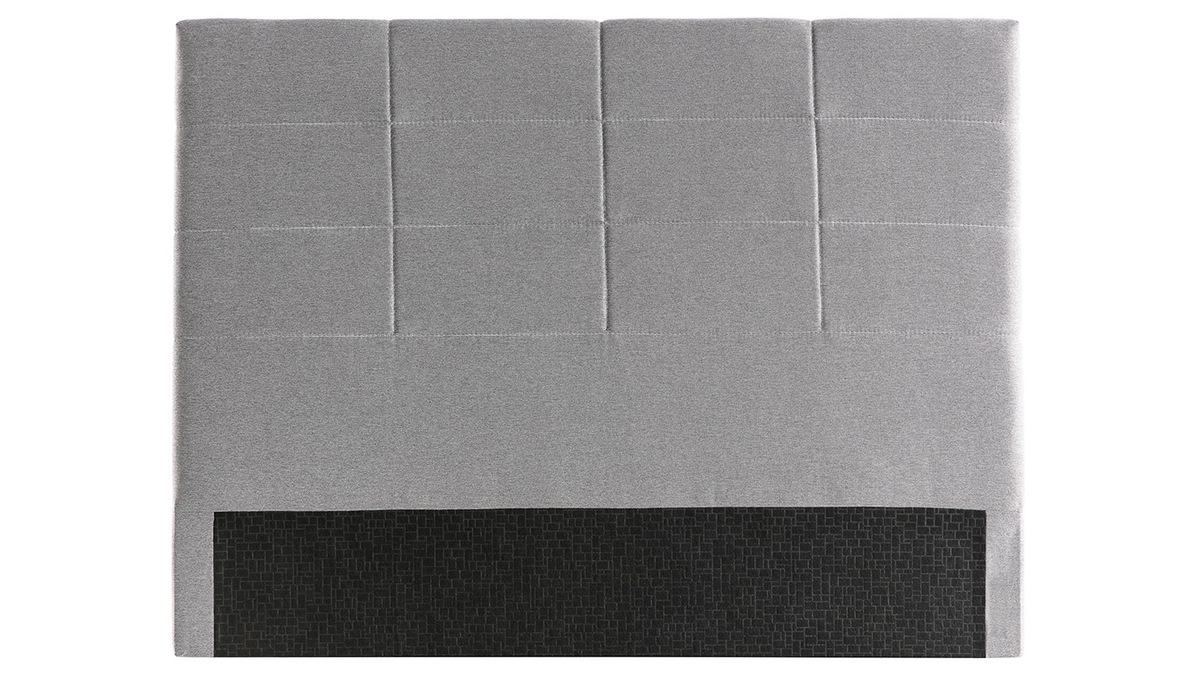 Tte de lit moderne en tissu gris 140 cm ANATOLE