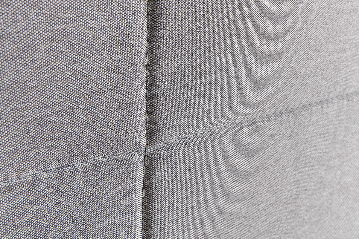 T�te de lit moderne en tissu gris 140 cm ANATOLE