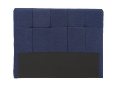T&ecirc;te de lit tissu bleu fonc&eacute; 160cm CLOVIS