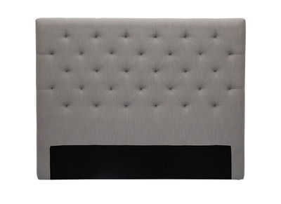 t&ecirc;te de lit tissu gris clair 140cm ENGUERRAND
