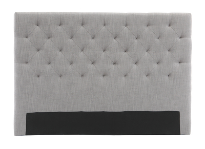T&ecirc;te de lit tissu gris clair 160cm ENGUERRAND