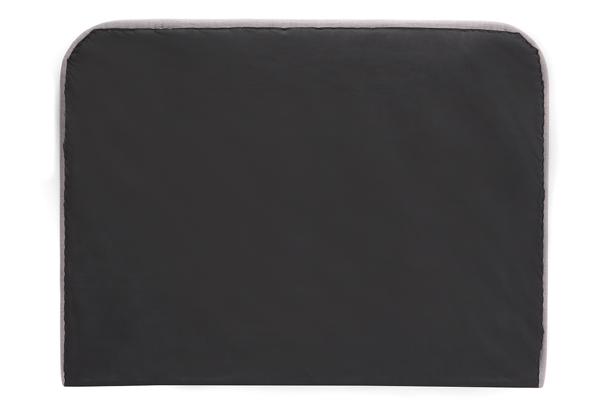 T�te de lit tissu gris clair 160cm LOUIS