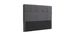 T&ecirc;te de lit tissu gris fonc&eacute; 160 cm CLOVIS