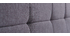 T&ecirc;te de lit tissu gris fonc&eacute; 160 cm CLOVIS