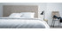 T&ecirc;te de lit tissu gris fonc&eacute; 160 cm CLOVIS