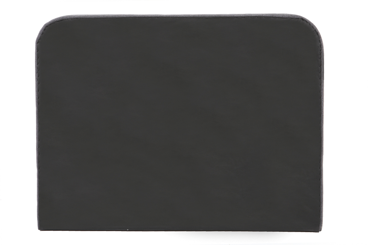 T�te de lit tissu gris fonc� 160 cm LOUIS