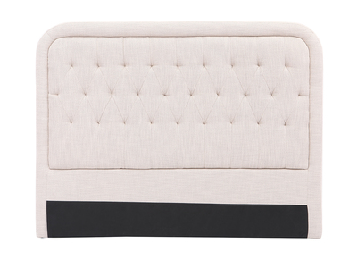 T&ecirc;te de lit tissu naturel 160cm LOUIS