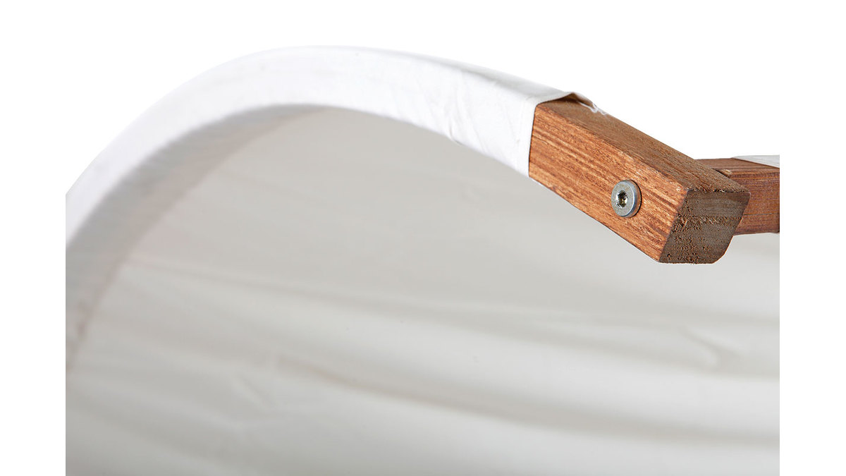 Transat double-bain de soleil de jardin blanc cass BREHAT
