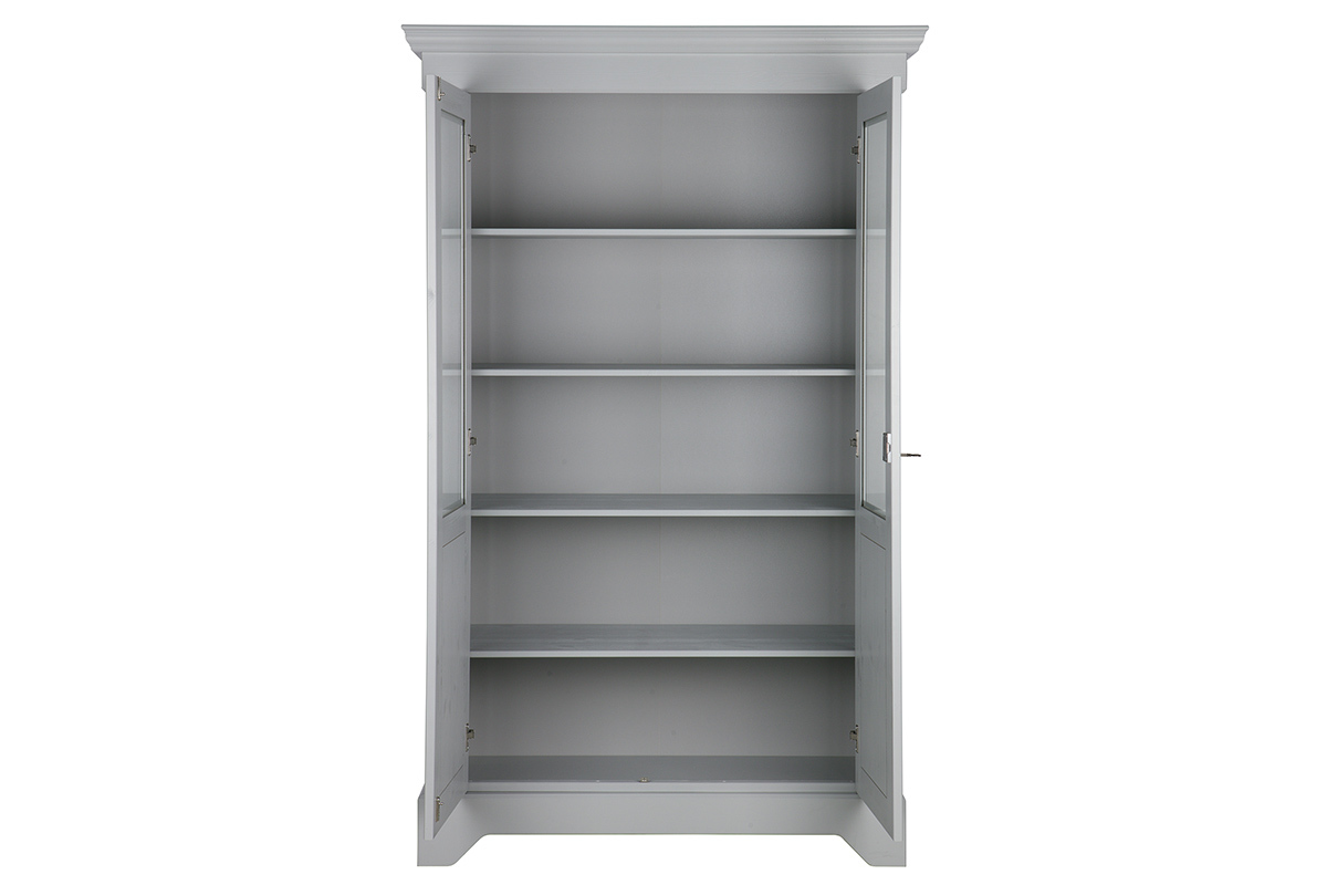 Vaisselier en pin massif gris KANPA