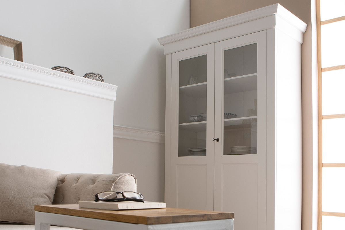 Vaisselier pin massif blanc KANPA