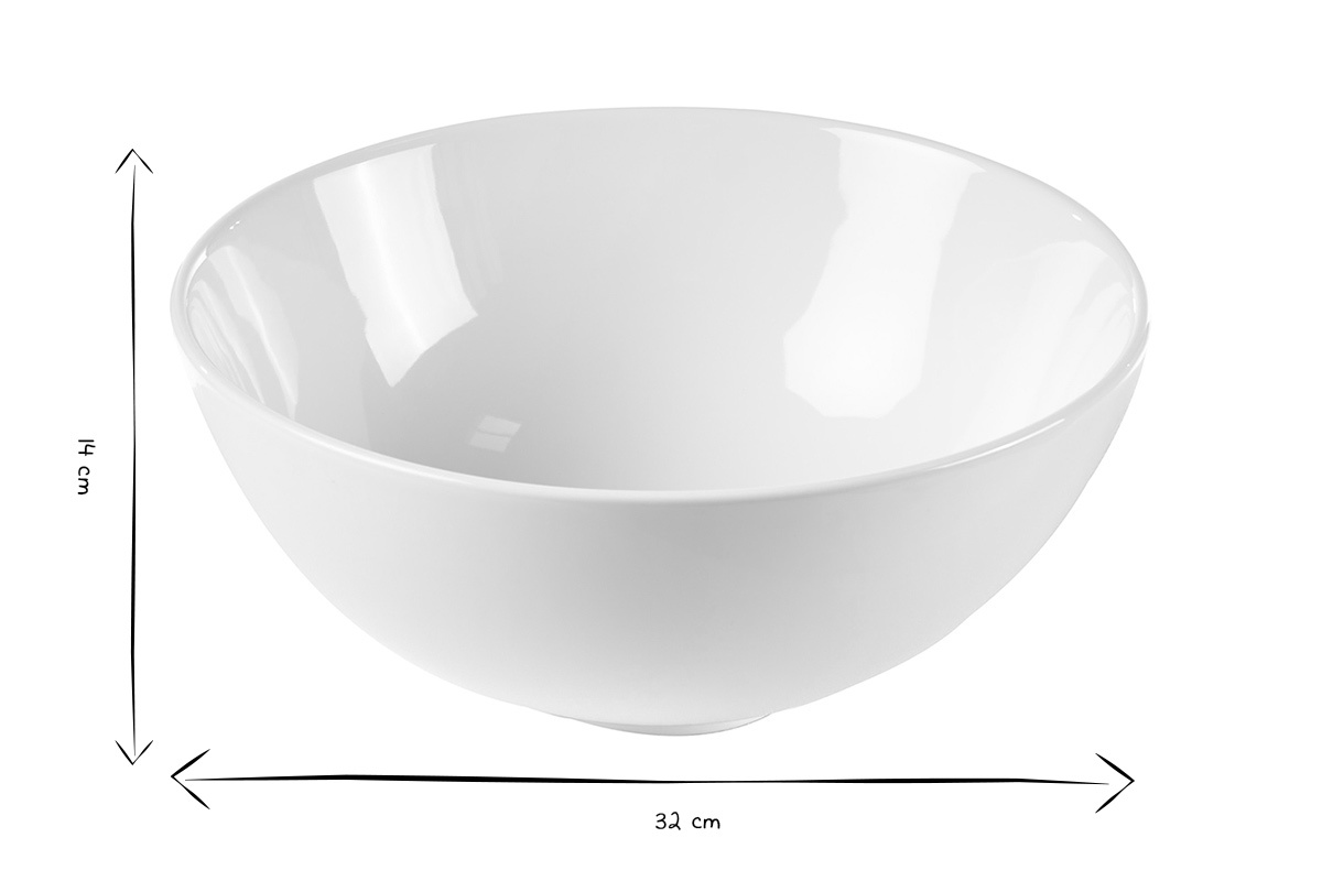Vasque ronde en c�ramique blanche D32 cm ZIA