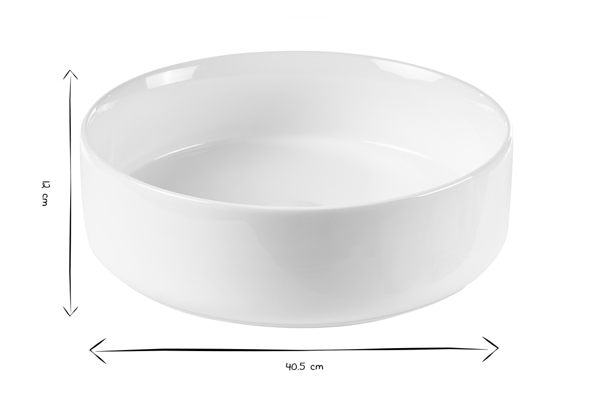 Vasque ronde en c�ramique blanche D40.5 cm ISLA