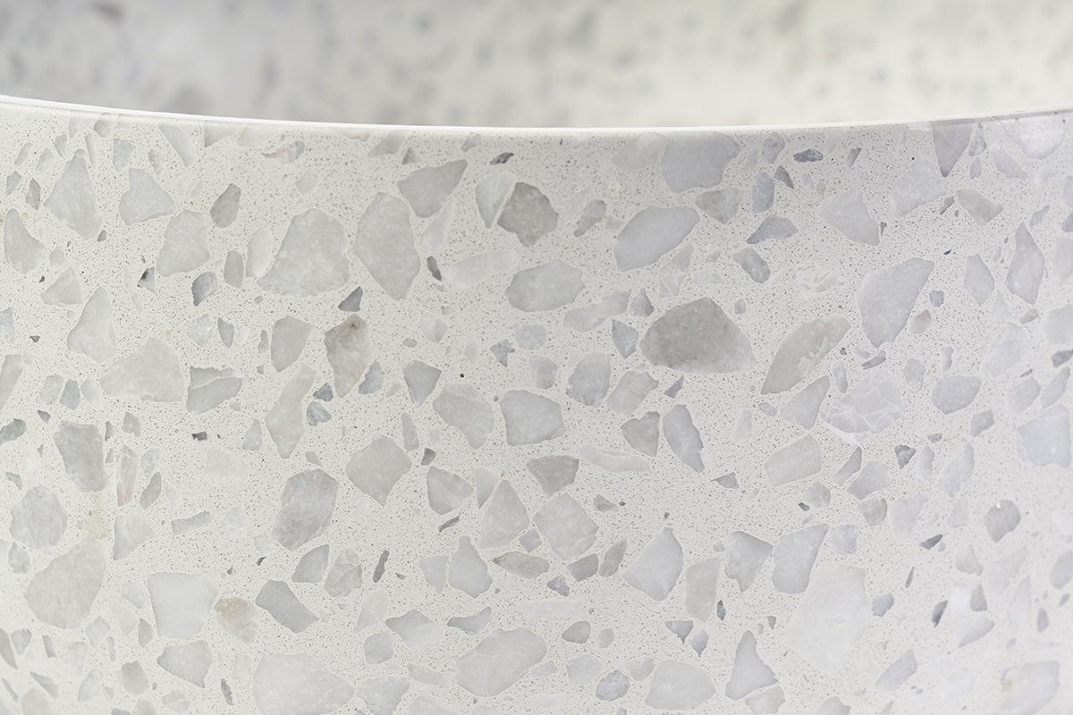 Vasque ronde en terrazzo gris D30 cm JOH