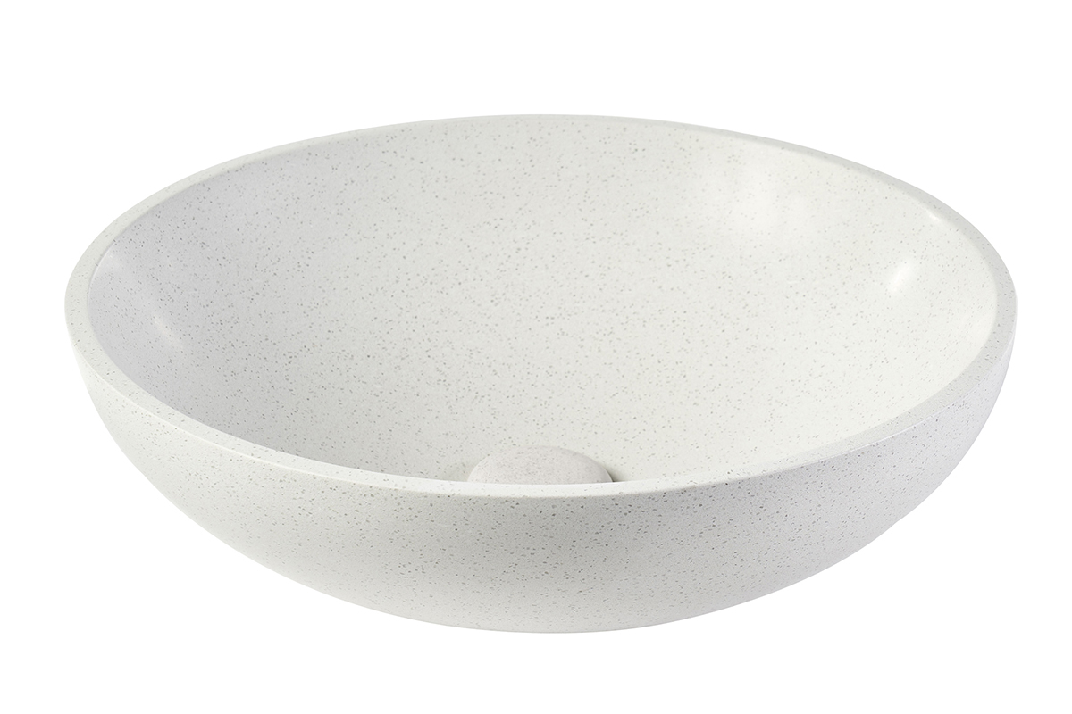Vasque ronde en terrazzo gris D40 cm LAORA